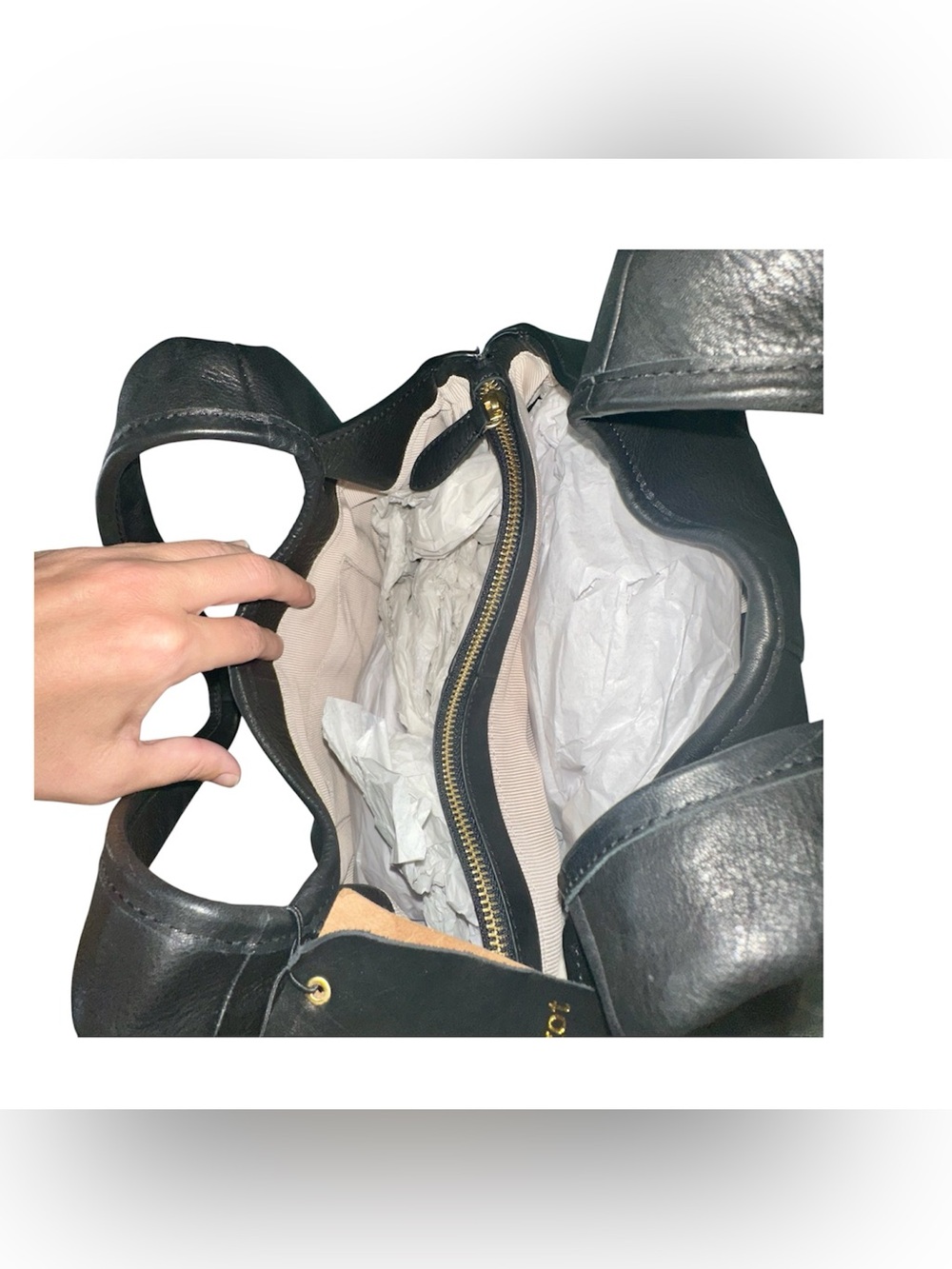 Classic Margot Black Leather Tote Bag - Women - Picture 3 of 8